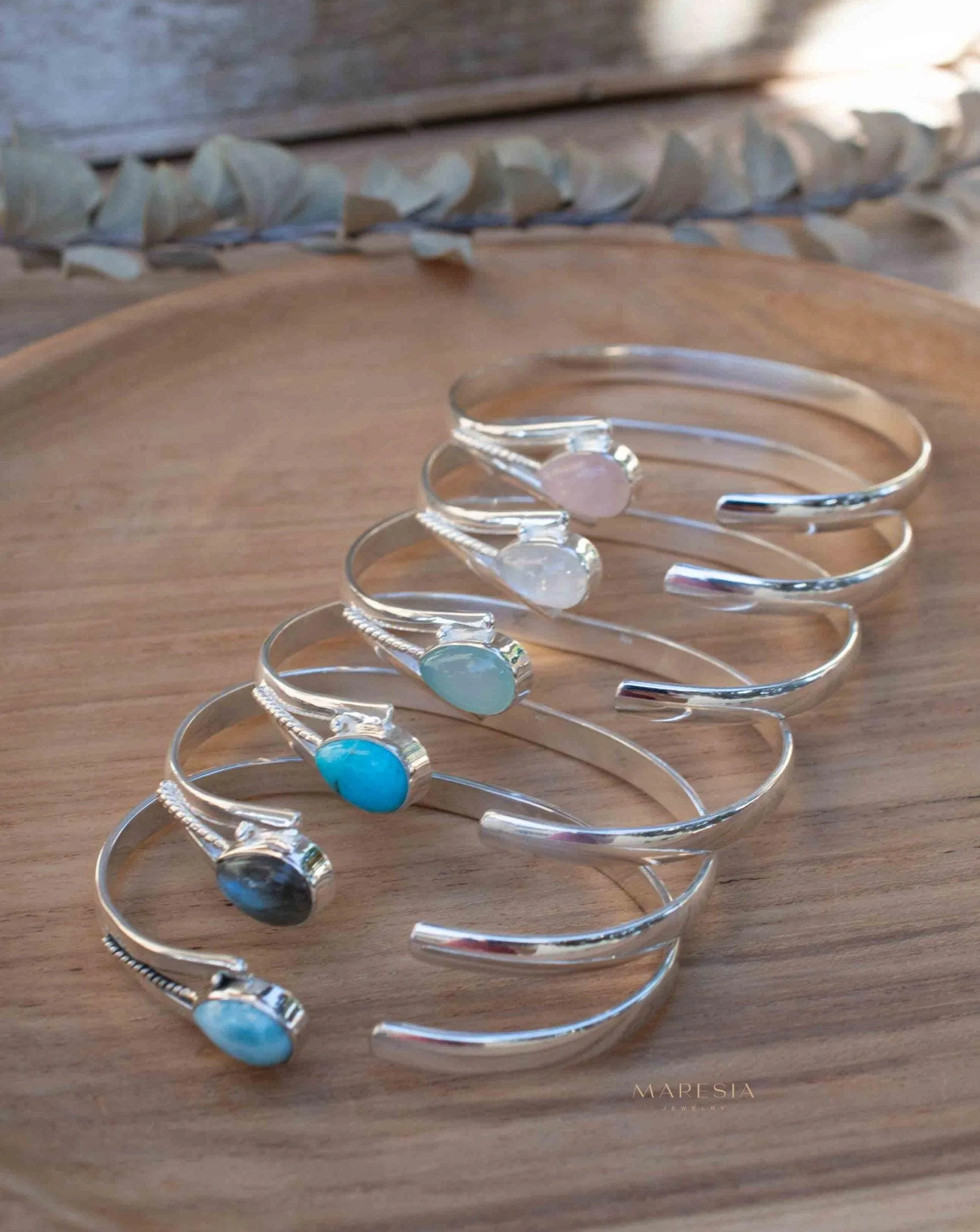 Rose Quartz Adjustable Bracelet ~ Sterling Silver 925 ~ MB062
