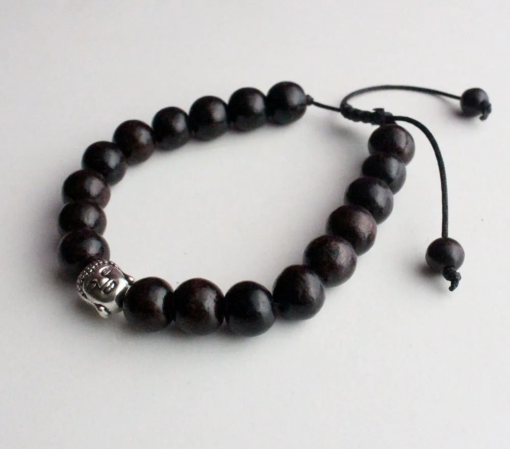 Rosewood Bracelet with Buddha Spacer