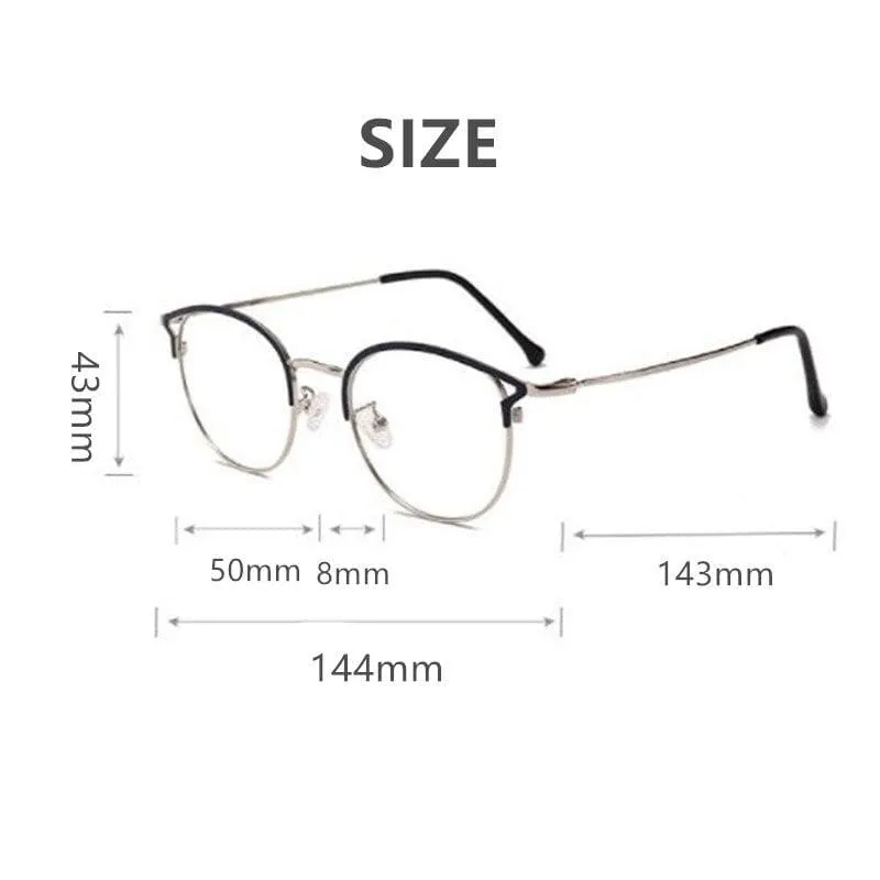 Round Glasses With Cat Eye Frame