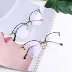 Round Glasses With Cat Eye Frame