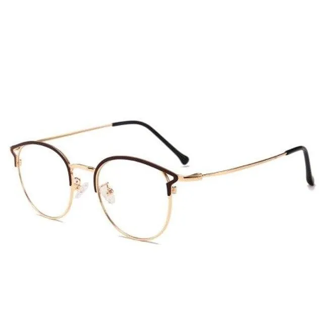 Round Glasses With Cat Eye Frame