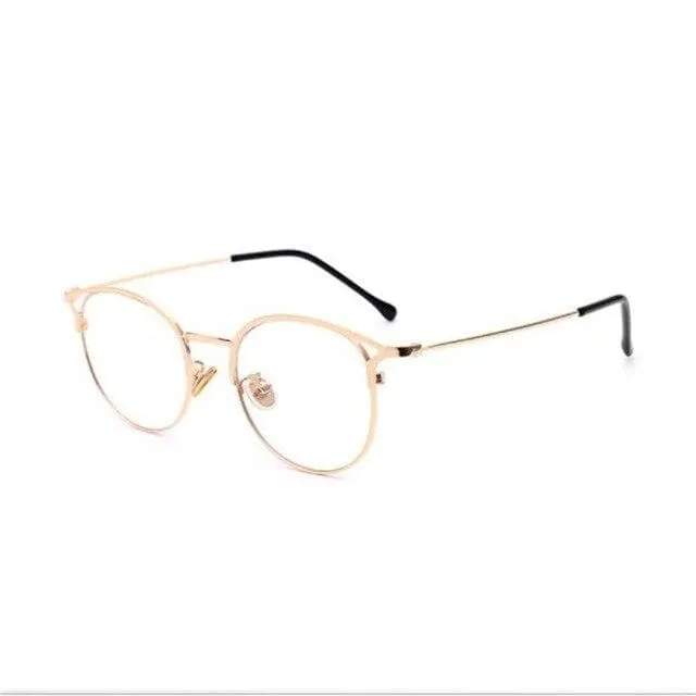 Round Glasses With Cat Eye Frame