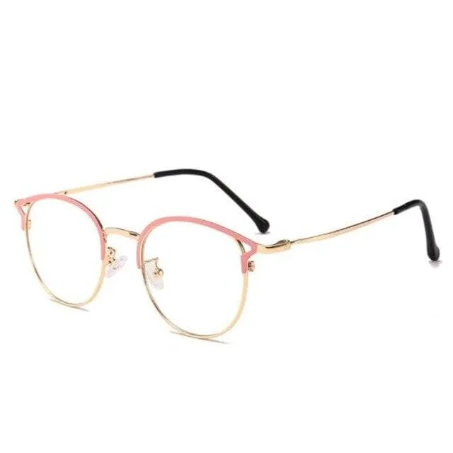 Round Glasses With Cat Eye Frame