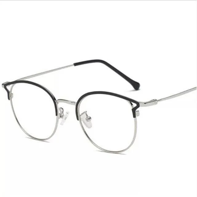 Round Glasses With Cat Eye Frame