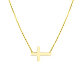Sideways Gold Cross 4690132