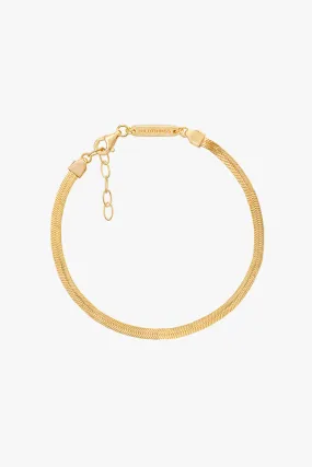 Snake chain bracelet gold plated