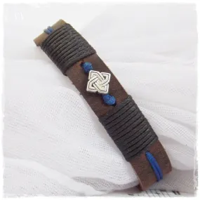 Square Knot Leather Bracelet