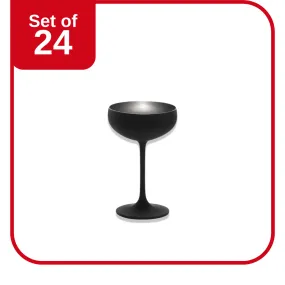 STOLZLE OLYMPIC CHAMPAGNE COUPE 230ml MATT BLACK/SILVER