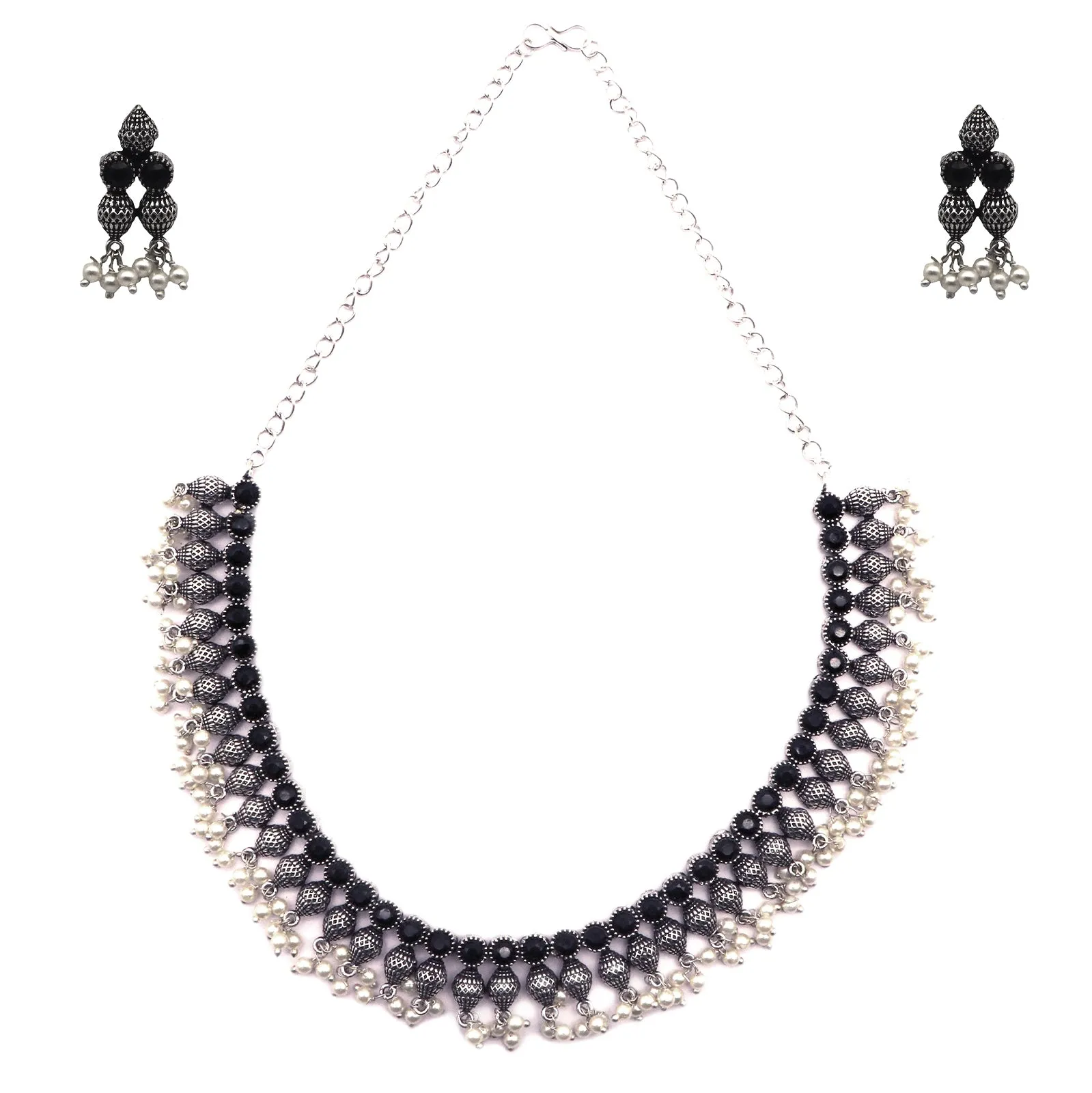 Teejh Preet Silver Oxidised Jewelry Gift Set