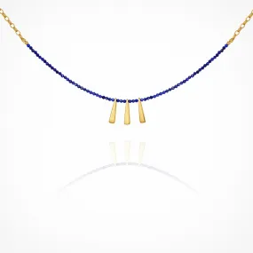 Temple of the Sun Naxos Necklace - Lapis Gold