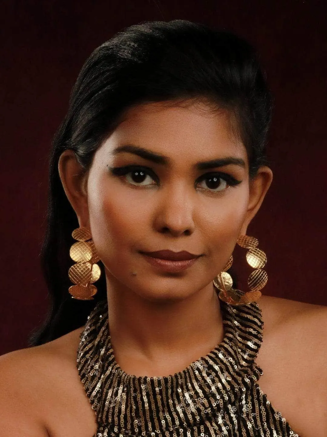 Textured Round Big Hoop Earring