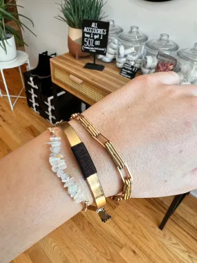 The Gold and Black Bracelet Set