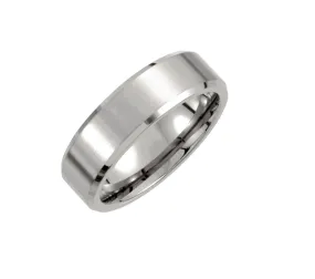 Titanium 7 mm Beveled-Edge Band