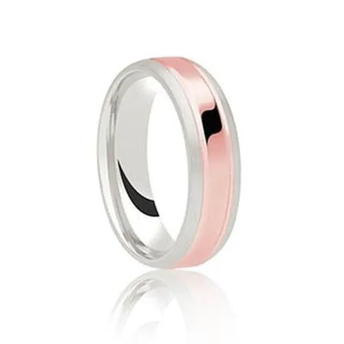 Two Tone Gents Wedding Band