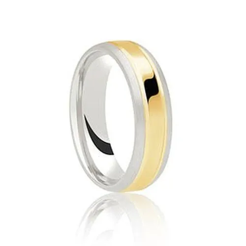 Two Tone Gents Wedding Band