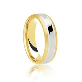 Two Tone Gents Wedding Band