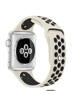 Two Tone Silicone Watch Band - Ash Grey