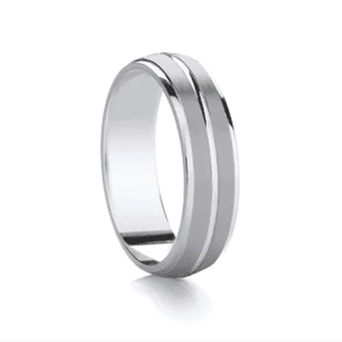 Two tone wedding band