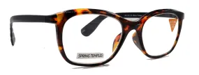 Venus, (Premium) Reading Glasses, High End Readers  1.25.. 4 Magnifying glasses, Rectangular. Optical Frame (Tortoise Brown) NY Fifth Avenue