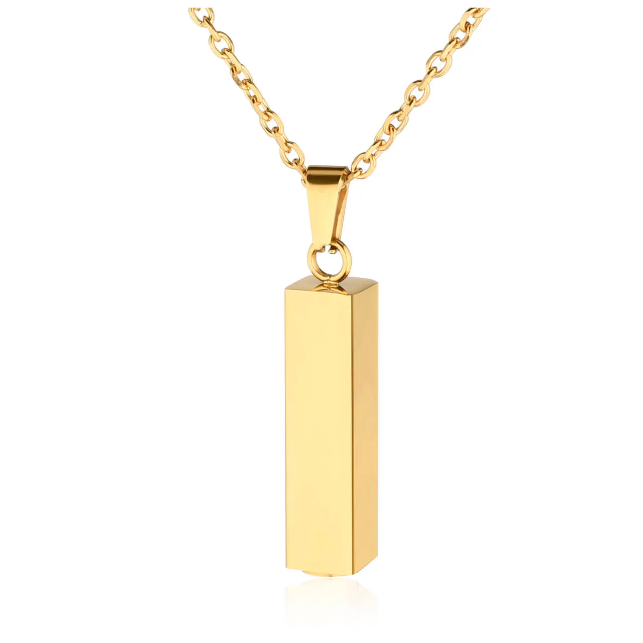 Vertical Tube Bar Urn Necklace for Ashes | Jovivi