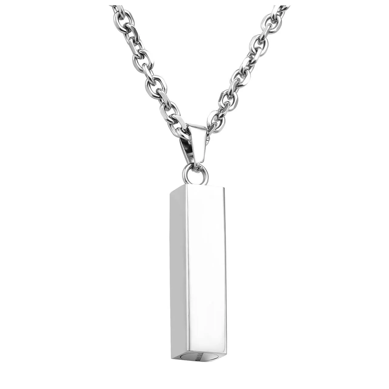 Vertical Tube Bar Urn Necklace for Ashes | Jovivi