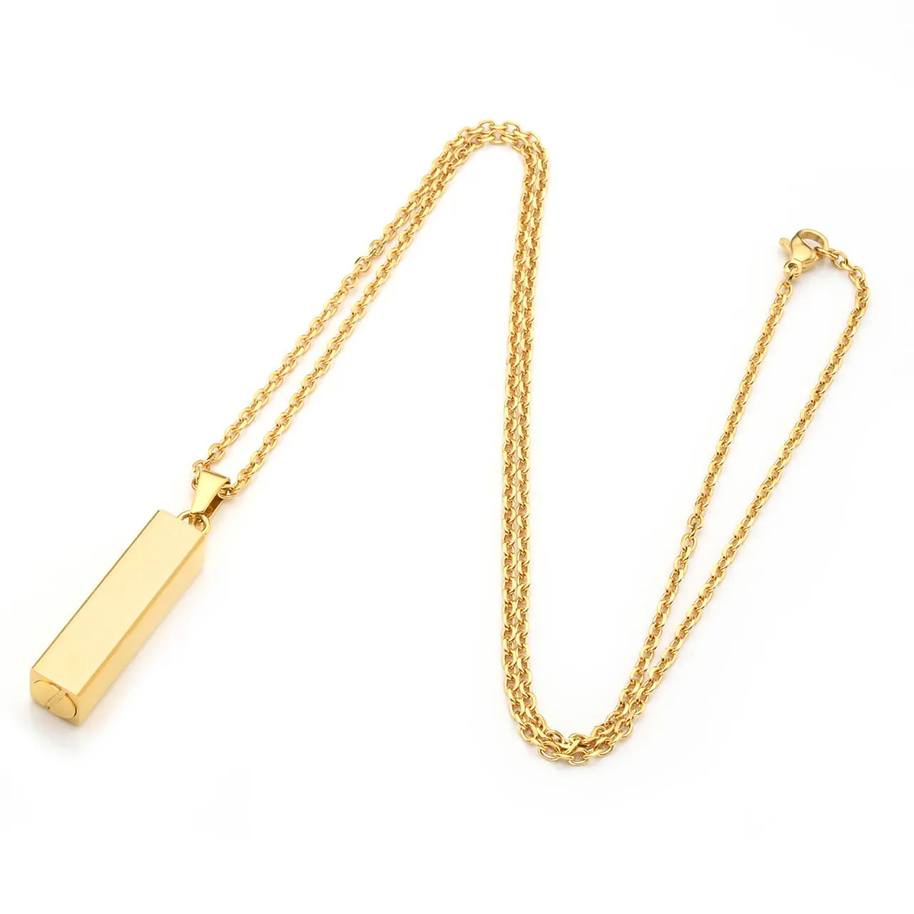 Vertical Tube Bar Urn Necklace for Ashes | Jovivi
