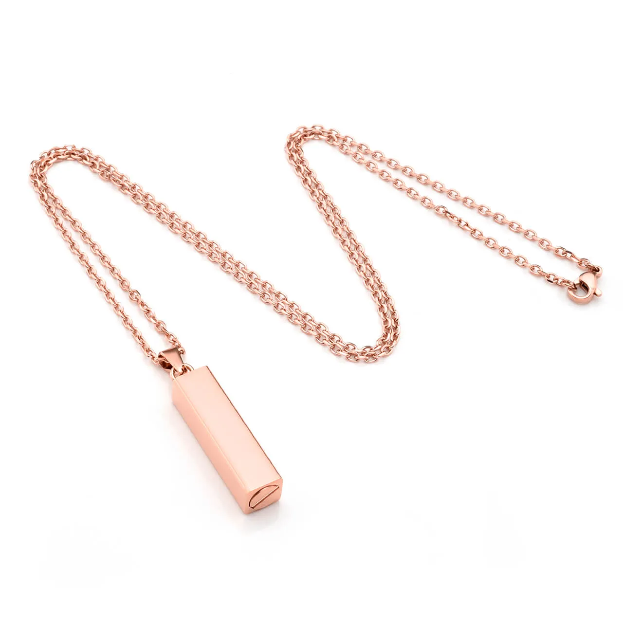 Vertical Tube Bar Urn Necklace for Ashes | Jovivi