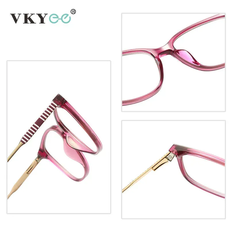Vicky Women's Full Rim Square Tr 90 Alloy Reading Glasses 2057