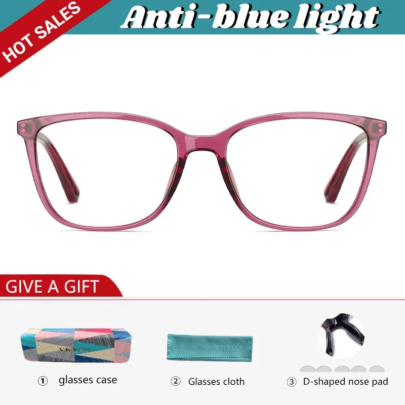 Vicky Women's Full Rim Square Tr 90 Alloy Reading Glasses 2057
