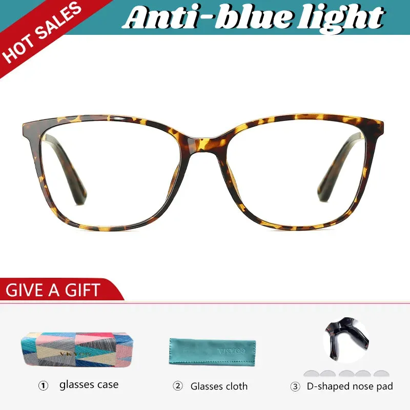 Vicky Women's Full Rim Square Tr 90 Alloy Reading Glasses 2057