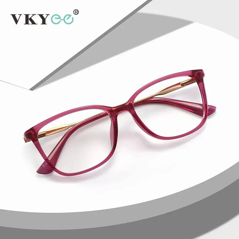 Vicky Women's Full Rim Square Tr 90 Alloy Reading Glasses 2057