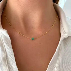 Victoire Collection Fine Green Agate Stone Pendant Necklace: Green agate