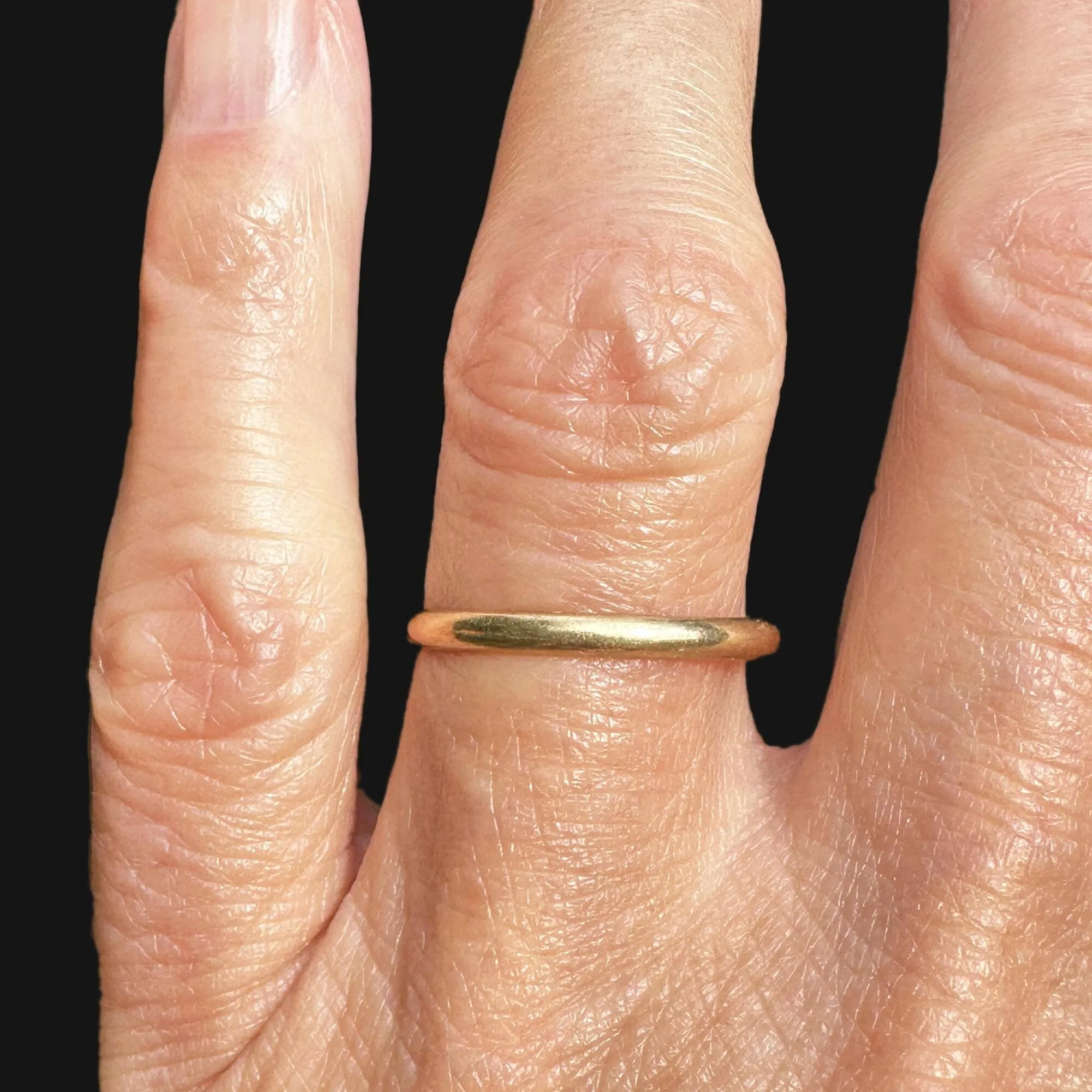 Vintage 10K Gold Thin Wedding Band Ring