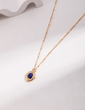 Vintage Style Lapis lazuli Necklace
