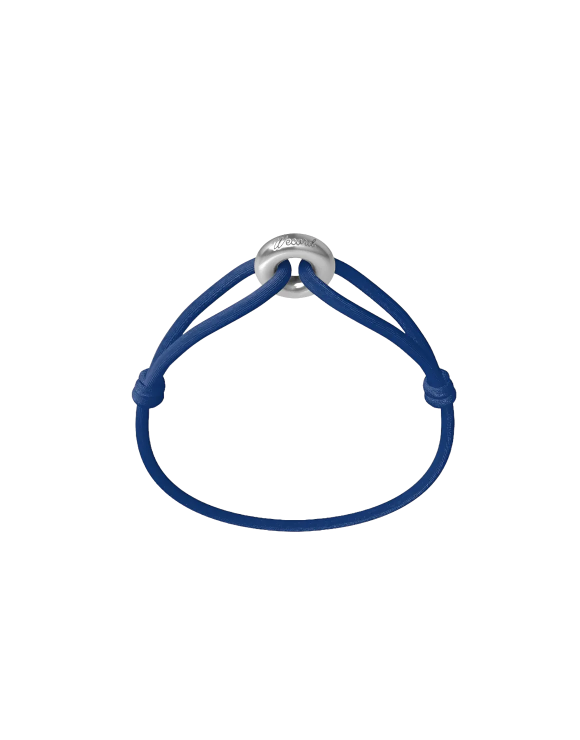 Wecord Silver Soho Cord Bracelet - Navy Blue