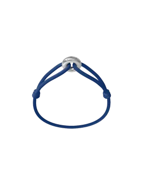 Wecord Silver Soho Cord Bracelet - Navy Blue