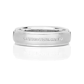 Wedding Band 9ct White Gold Diamond Wedding 11D Edge 6.0mm Ring RD706W