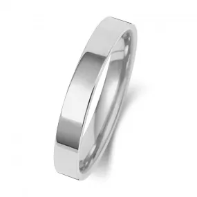 Wedding Band 9K Flat Court 3mm-1.7 Wedding  Ring W123WH