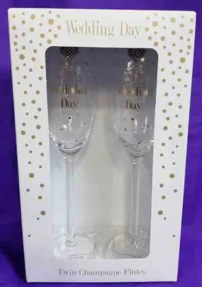 Wedding Day Champagne Glasses