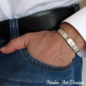Wedding gift - Personalized Bracelet for Men
