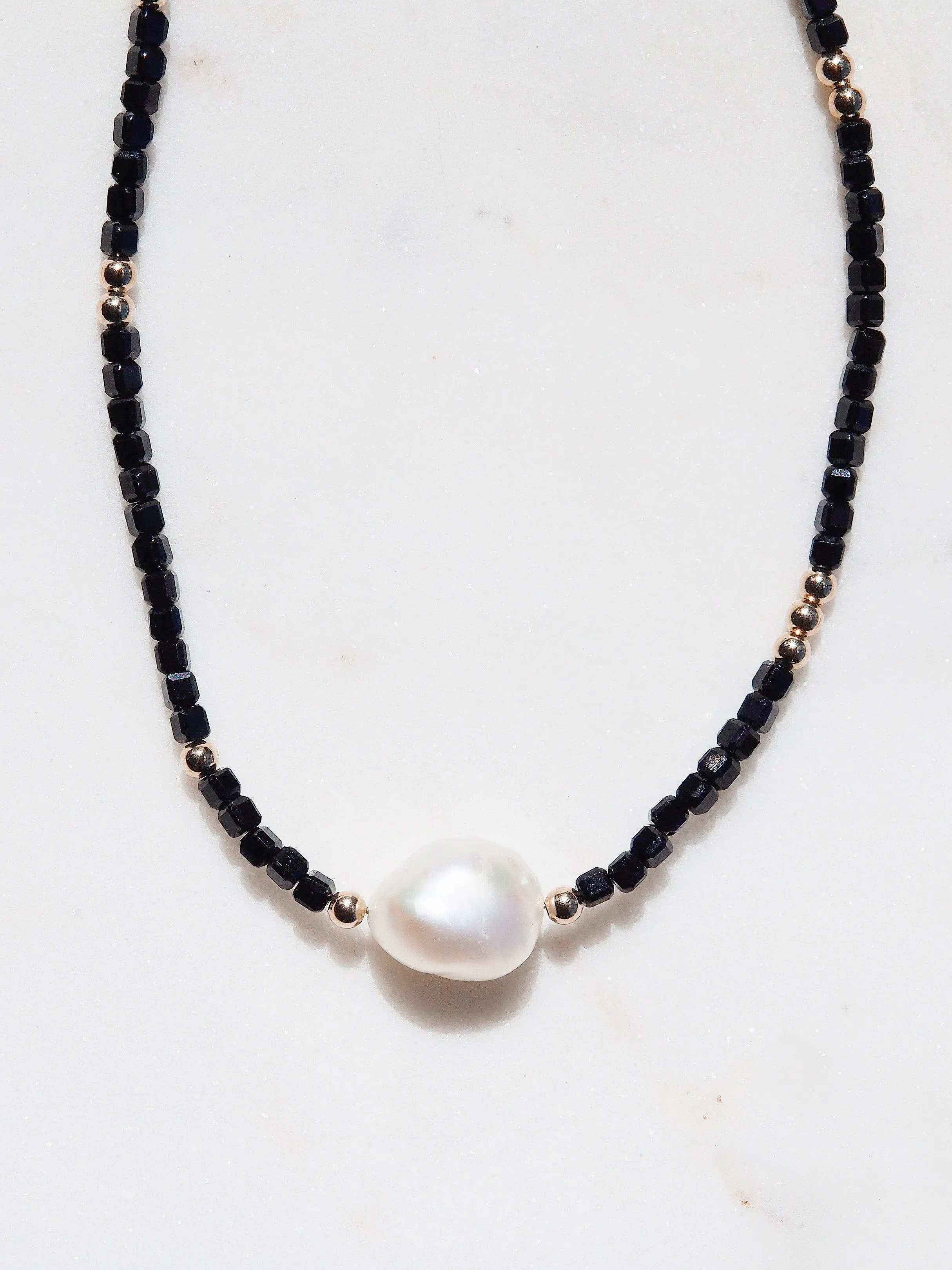 White Pearl and Gemstone Necklace - Haukea