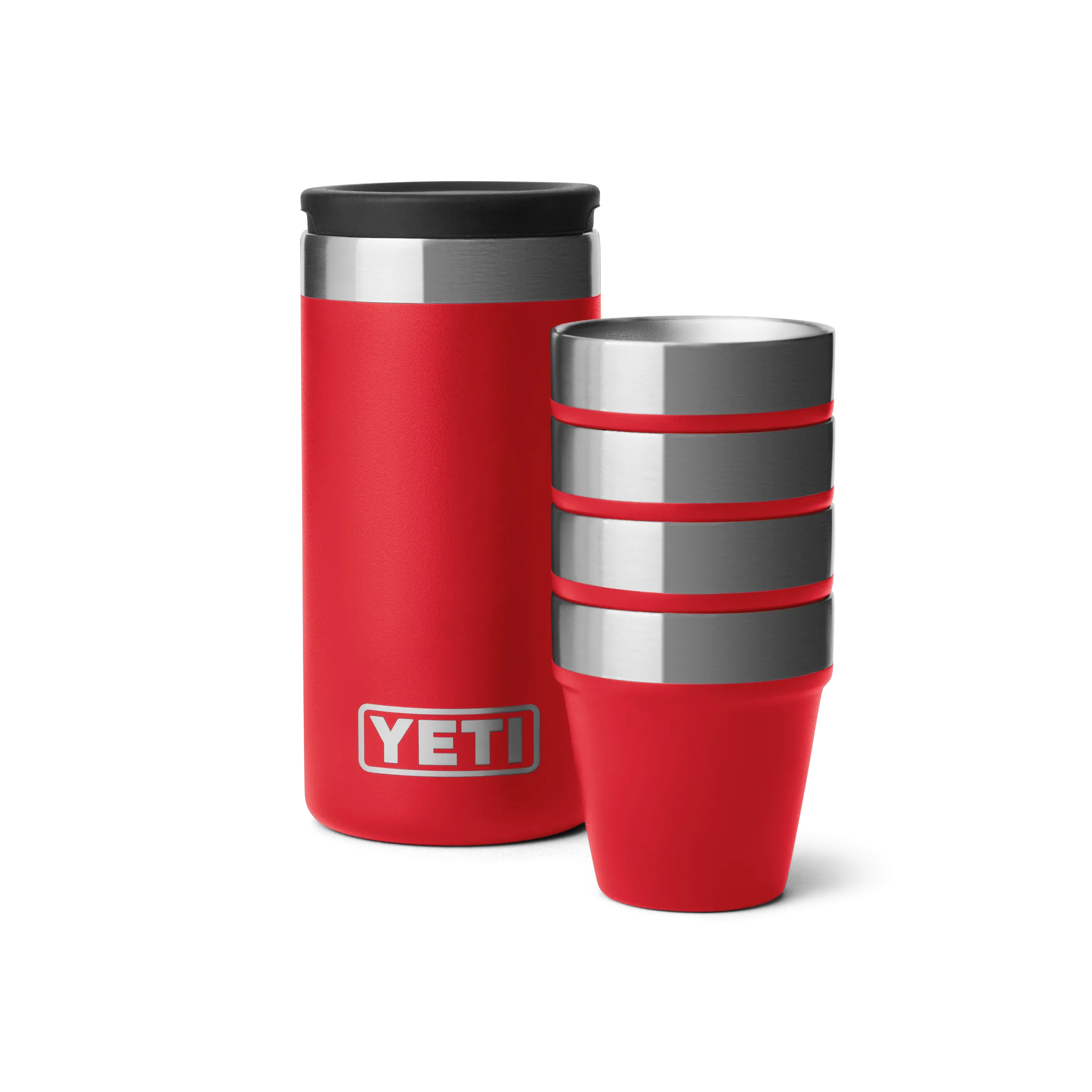 Yeti Shot Glasses & Case - Rescue Red